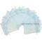 100 Pack 3x4 Blue Sheer Organza Gift Bags with Drawstring, Jewelry Candy Treat Wedding Party Favors Mesh Pouch
